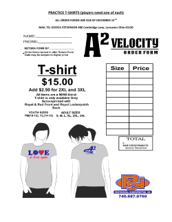 PRACTICE T-SHIRTS (players need one of each)