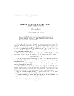 ON GRAPHS WHOSE REDUCED ENERGY DOES NOT EXCEED 3