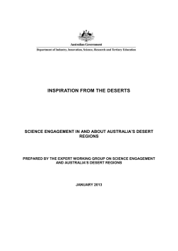 Inspiration from the deserts