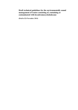 Annex to the technical guidelines