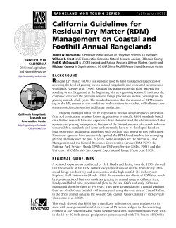 Rangeland Monitoring Series: California Guidelines for Residual