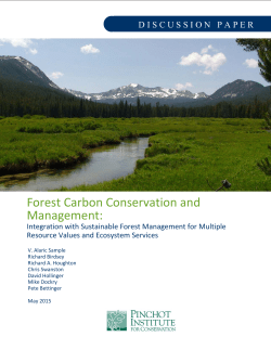 Forest Carbon Conservation and Management