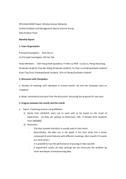 NTU/Intel M2M Project: Wireless Sensor Networks Content Analysis