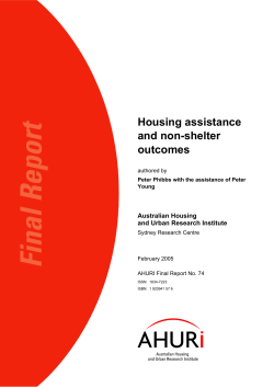 Housing Assistance and Non-shelter Outcomes