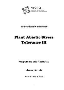 Plant Abiotic Stress Tolerance III