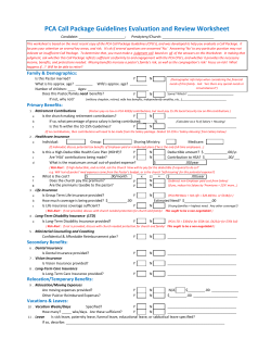 Call Package Evaluation and Review Worksheet