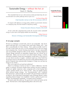 Sustainable Energy &ndash; without the hot air