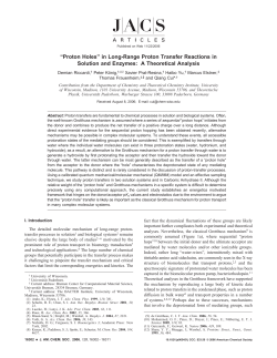 in Long-Range Proton Transfer Reactions in Solution and Enzymes