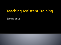 Teaching Assistant Training