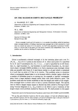 On the maximum empty rectangle problem