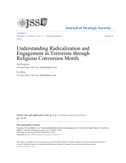 Understanding Radicalization and Engagement in Terrorism