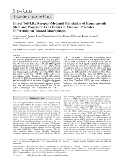 Direct TollLike ReceptorMediated Stimulation of Hematopoietic