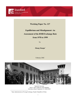 China`s Real Exchange Rate : Equilibrium Level and Policy Implication