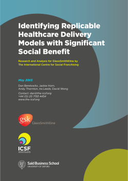 Identifying Replicable Healthcare Delivery Models with