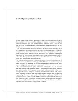 3 What Psychological States Are Not