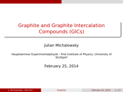 Graphite and Graphite Intercalation Compounds (GICs)