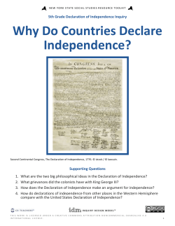 How do declarations of independence from other