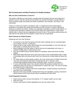 Soil Contaminants and Best Practices for Healthy Gardens