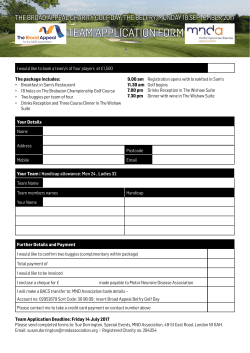 I would like to book a team/s of four players at &pound;1,500 Your Details