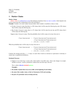 1 Markov Chains