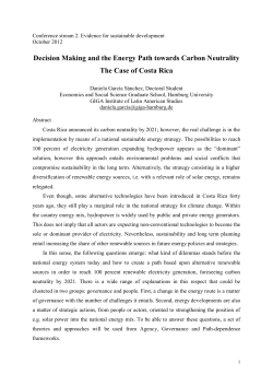 Decision Making and the Energy Path towards Carbon Neutrality