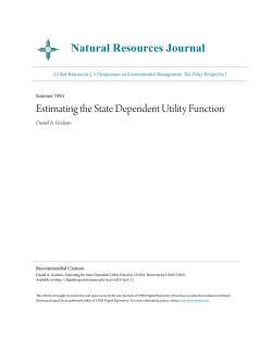 Estimating the State Dependent Utility Function