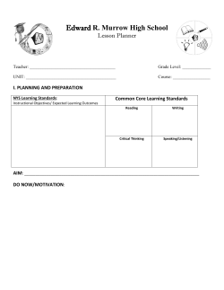 NYS Learning Standards - Edward R. Murrow High School