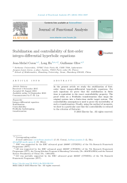 Stabilization and controllability of first-order