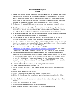 Problem with the Microphone VSX 5000 1. Identify your