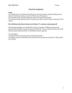 Questions to consider when analyzing 2006-2007 data