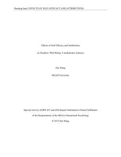 Effects of Self-Efficacy and Attributions