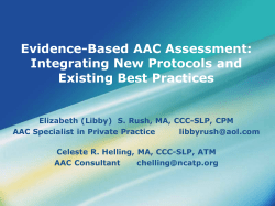 Evidence-Based AAC Assessment - American Speech