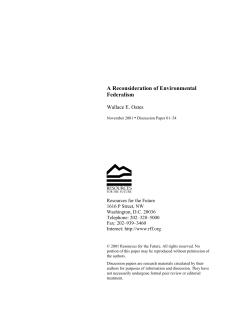 A Reconsideration of Environmental Federalism