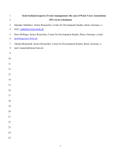 Socio Technical Analysis of Water Management Systems: a