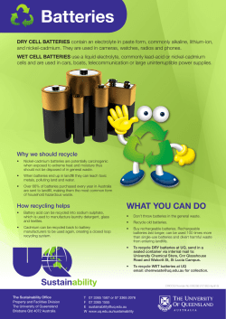 Batteries - University of Queensland