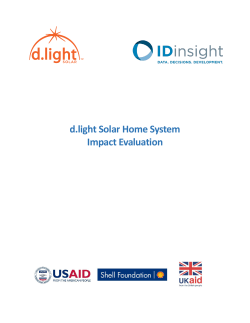 d.light Solar Home System Impact Evaluation