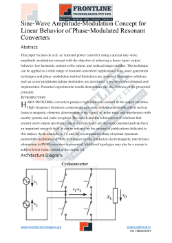 Sine-Wave Amplitude-Modulation Concept for Linear Behavior of