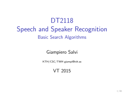 DT2118 Speech and Speaker Recognition