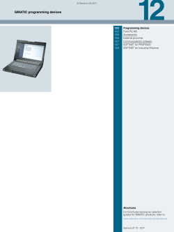 Products for Totally Integrated Automation &ndash; Catalog ST 70 2017