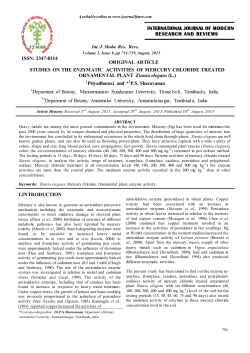 ORIGINAL ARTICLE STUDIES ON THE ENZYMATIC ACTIVITIES