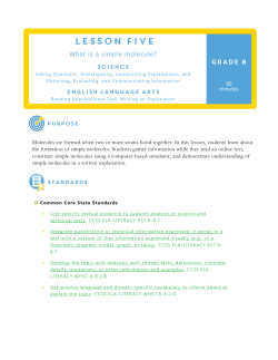 Lesson 5: What is a simple molecule?