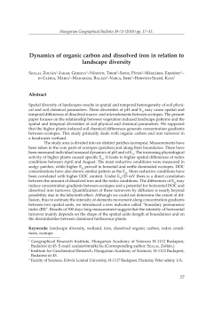 Dynamics of organic carbon and dissolved iron in relation to