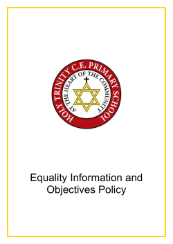 Promoting equality - Holy Trinity C of E Primary School
