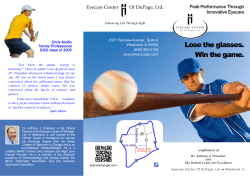 Lose the glasses. Win the game.