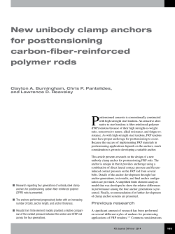 New unibody clamp anchors for posttensioning carbon