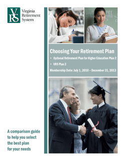 Choosing Your Retirement Plan