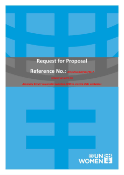Request for Proposal (RFP) Cover Letter