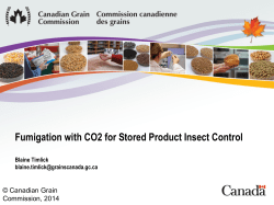 Fumigation with CO2 for Stored Product Insect Control