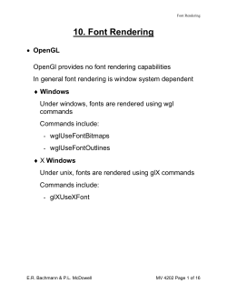 10. Font Rendering