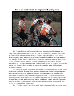 How to Get Involved with the Virginia Tech Cycling Team